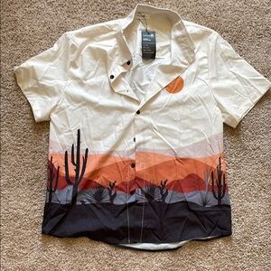 Men's Desert Sunset Shirt - Cream and Black